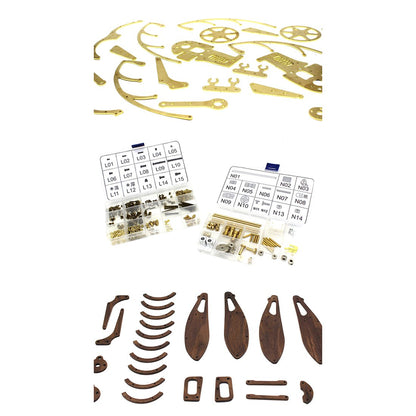 Rompecabezas mecánico dinámico coleccionable de libélula misteriosa de metal y madera en 3D.