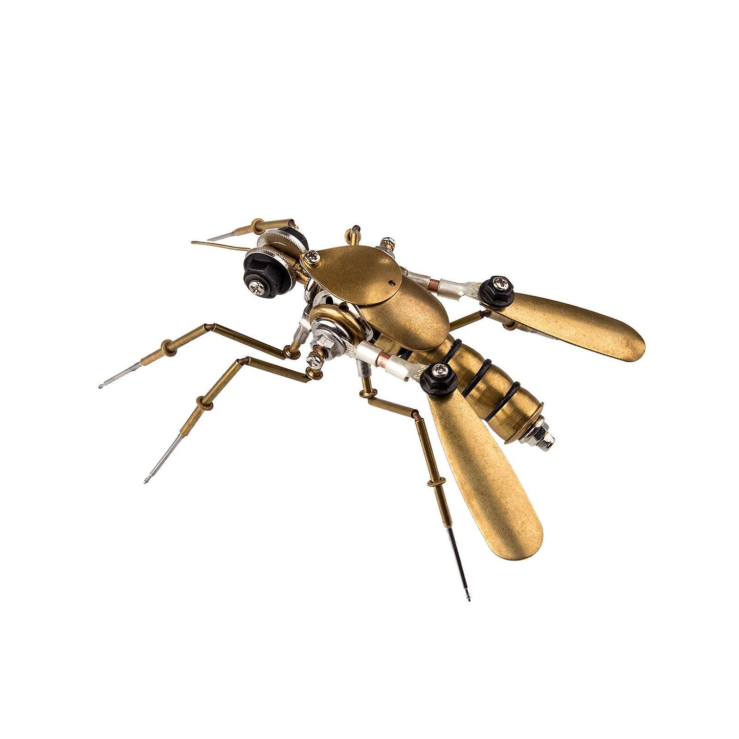 Insectos Steampunk en 3D, bichos de metal, mosquitos, tijeretas, abejas, maquetas, gadgets