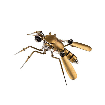 Insectos Steampunk en 3D, bichos de metal, mosquitos, tijeretas, abejas, maquetas, gadgets