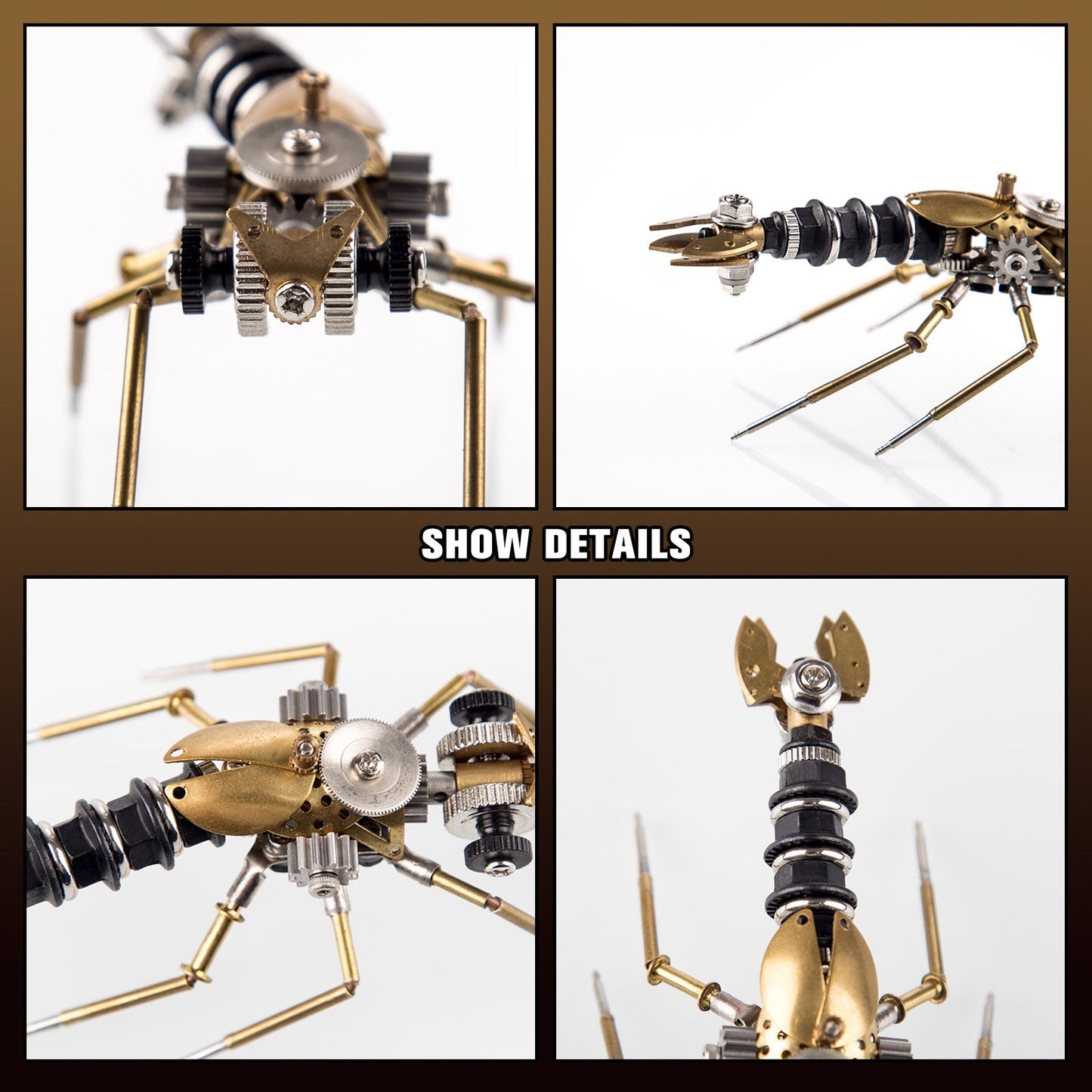 Insectos Steampunk en 3D, bichos de metal, mosquitos, tijeretas, abejas, maquetas, gadgets