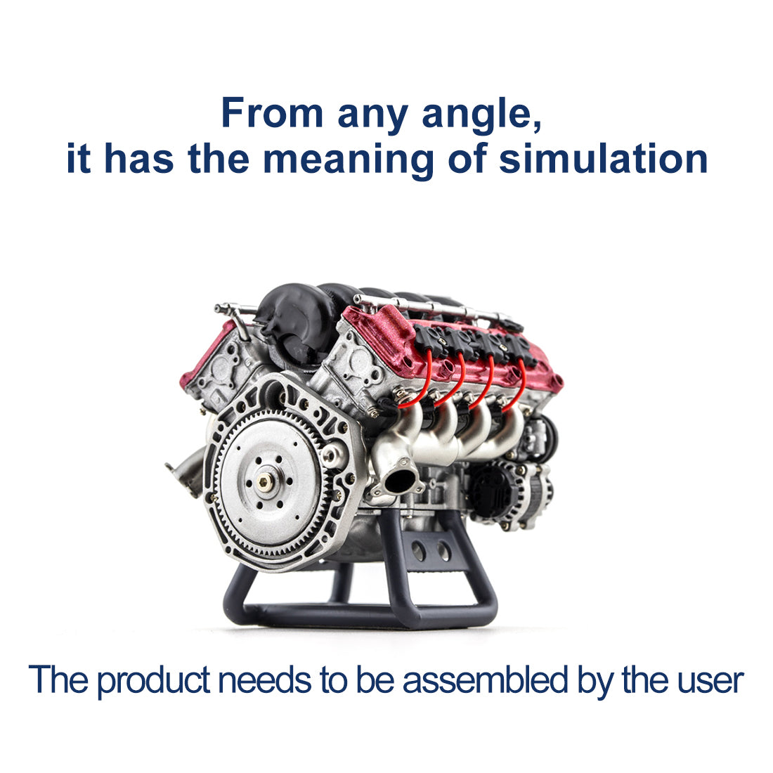 V8 Engine Model Building Kit Electric RC Engine Model