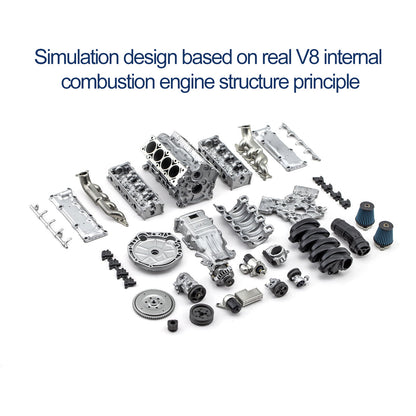 V8 Engine Model Building Kit Electric RC Engine Model