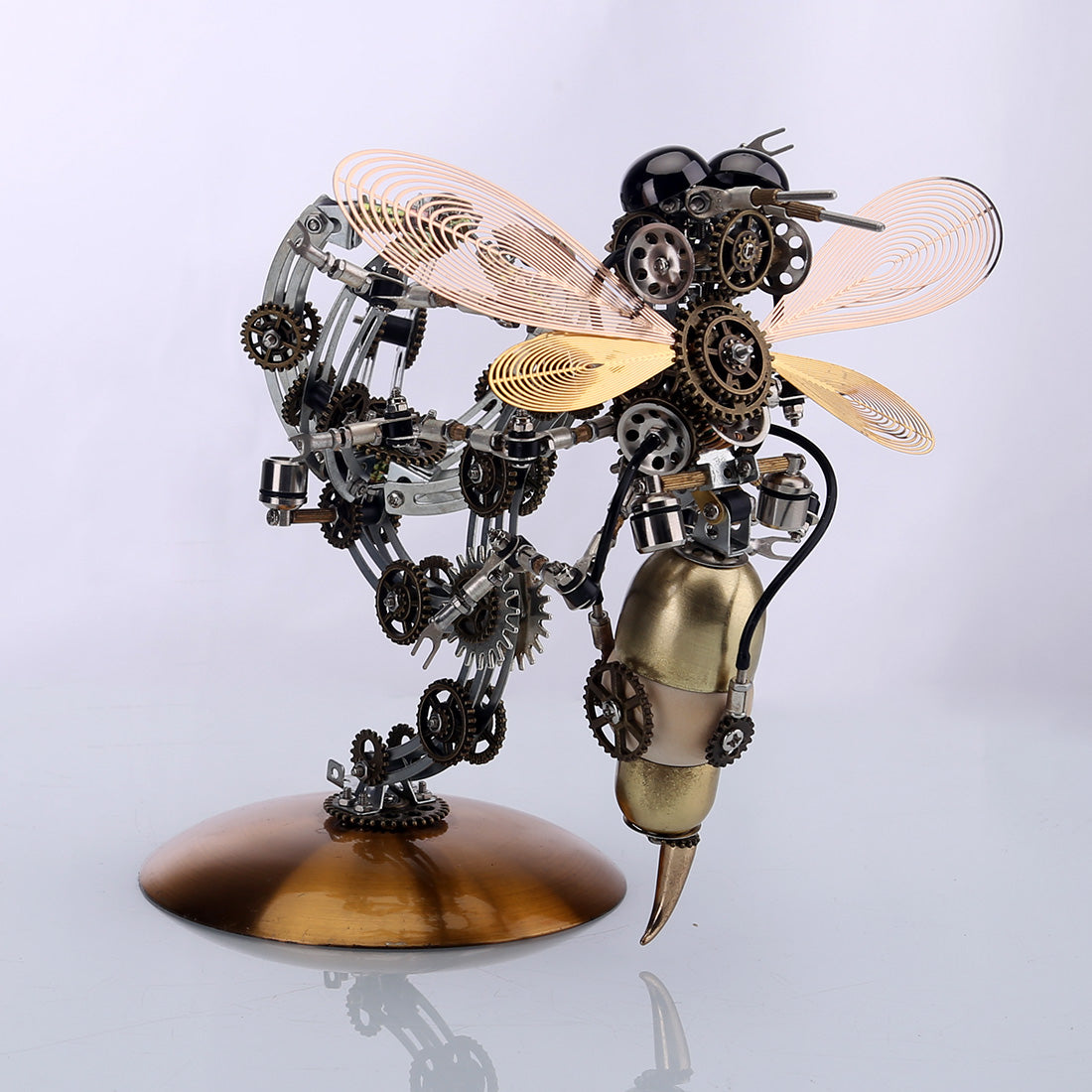 Kit de rompecabezas de modelo de escena múltiple 3D Steampunk Wasp con base