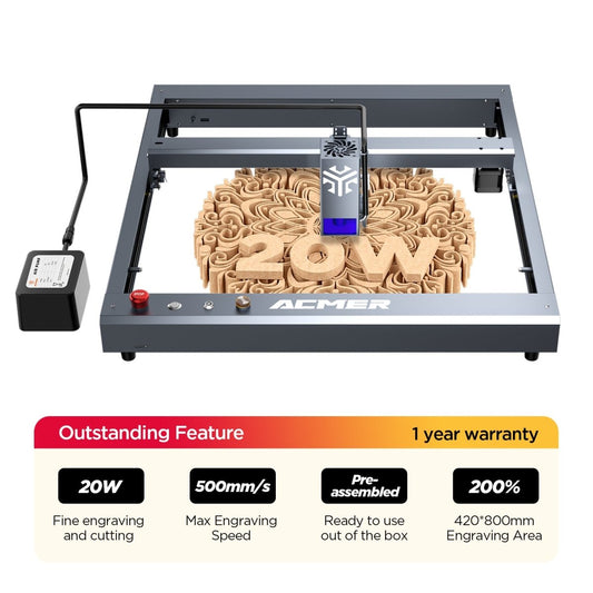 Official Refurbished-ACMER P2 20W Laser Engraver Cutting Machine