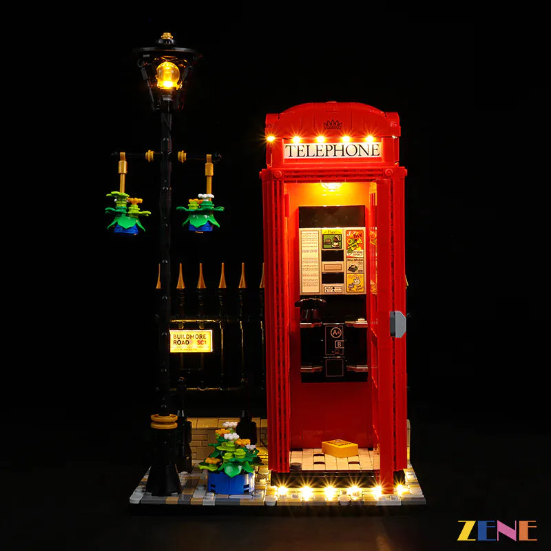 Light Kit for LEGO Red London Telephone Box #21347