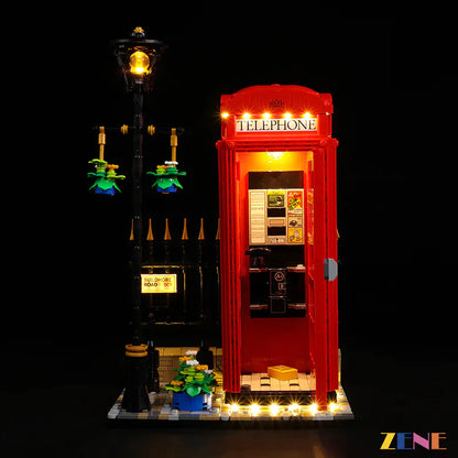 Light Kit for LEGO Red London Telephone Box #21347