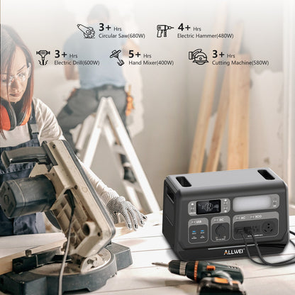 ALLWEI PPS2400 Portable Power Station – 2048Wh Large Capacity, 2400W High Output, Fast Charging Backup Power for Home, RV & Camping