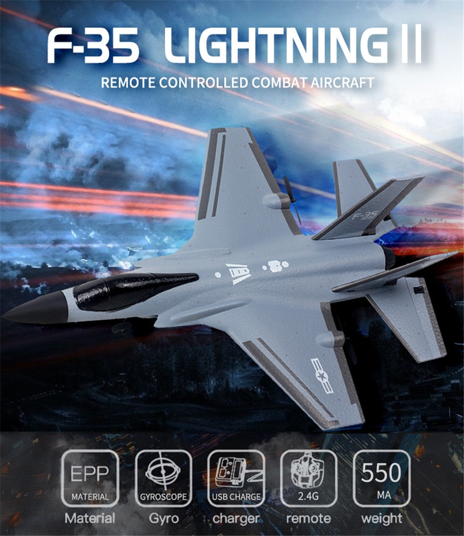RC Plane FX935 F35 Fighter 2.4G 4CH EPP RC Airplane 315mm Wingspan RTF Glider Toys