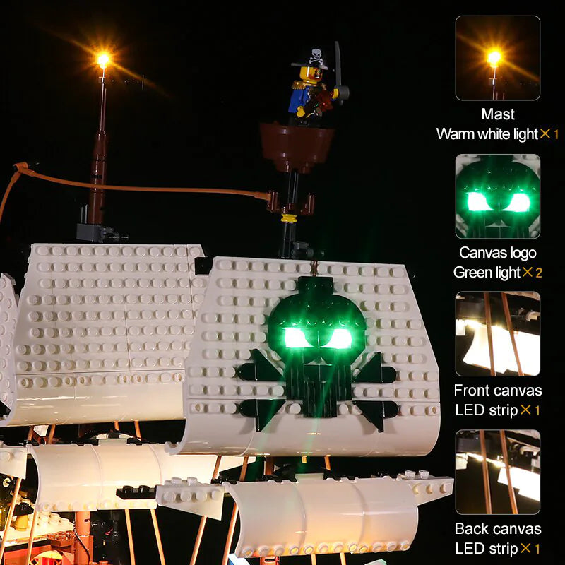 Kit de iluminación LEGO Barco Pirata n.° 31109
