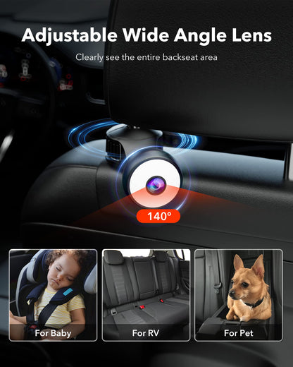 Redtiger 1080P Full-Color Night Vision Rear Facing Baby Monitor