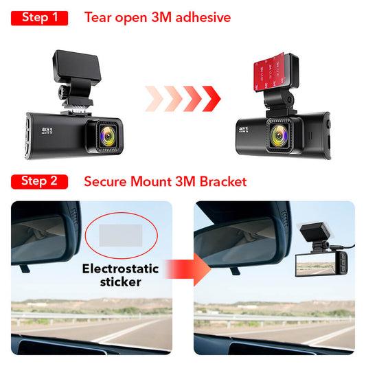 Redtiger F7N/F17 Dash Cam 3M Mount with GPS Module