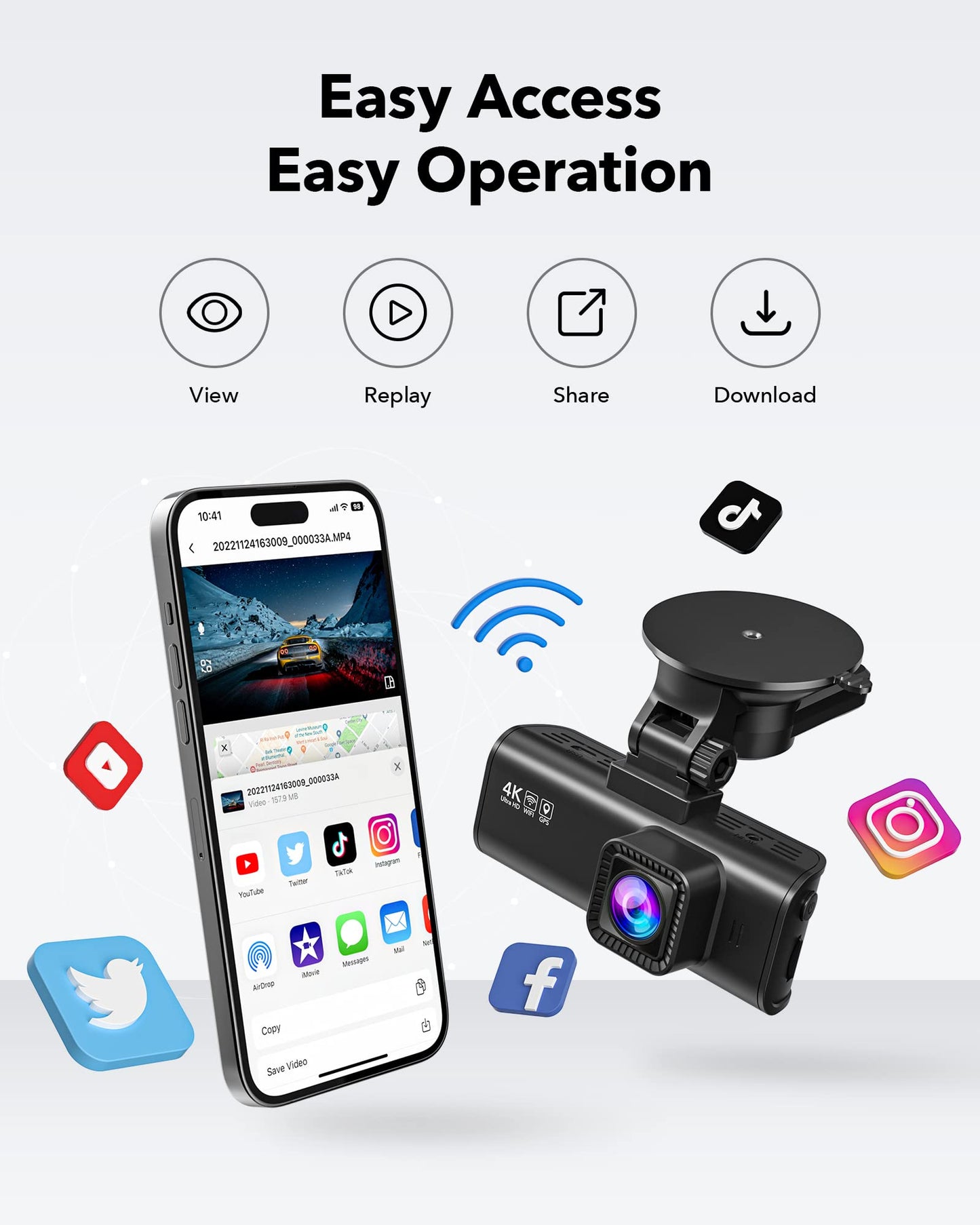Redtiger F7NP 4K Front Rear Dash Cam