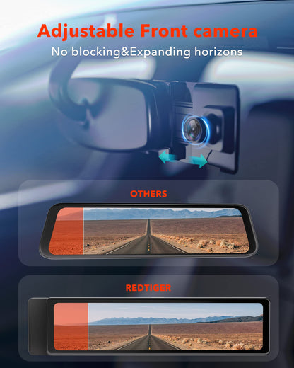 Redtiger T27 4K+2.5K Touchscreen Smart Parking Assist Dash Cam