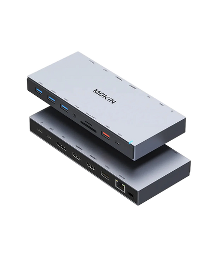 MOKiN 15 IN 1 USB-C Docking Station 3 Monitors With 2 HDMI