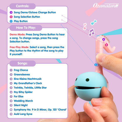 Otamatone Melody Keychain Mini Musical Toy - Unicorn