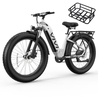 VIVI ACE07 Step-Thru Commuter Fat Tire Electric Bike UL2849 Certified