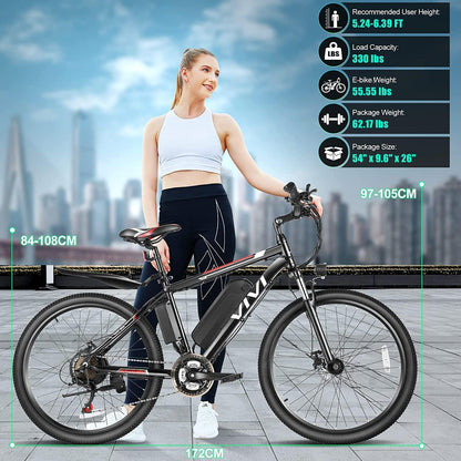 VIVI M026SHUL Commuter Hardtail Electric Mountain Bike UL2849 Certified