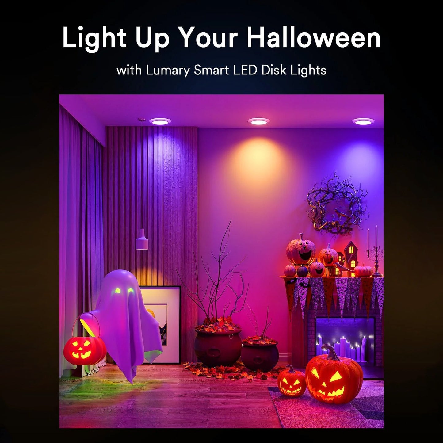 Lumary Wi-Fi Smart LED Disk Ceiling Light 13W 5/6 inch (Model B) 8PCS