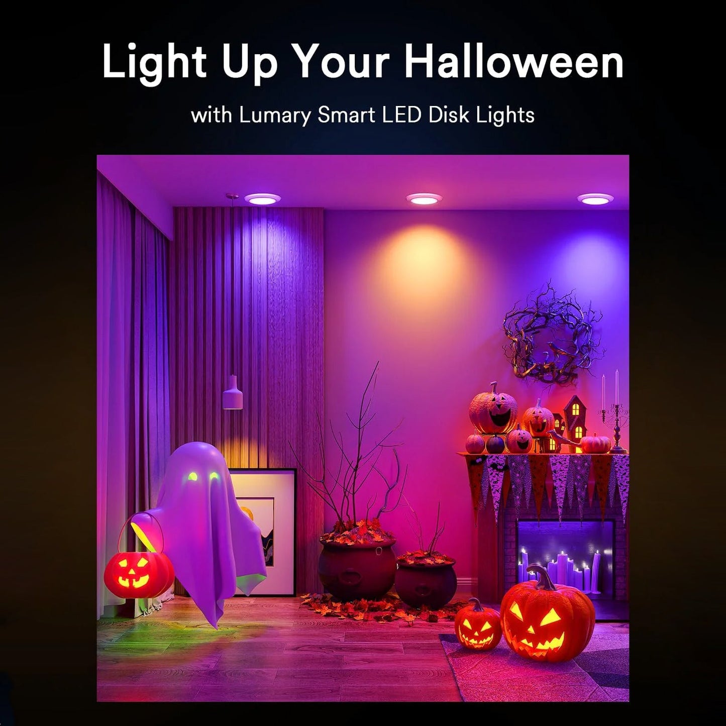 Lumary Wi-Fi Smart LED Disk Ceiling Light 13W 5/6 inch (Model B) 4PCS