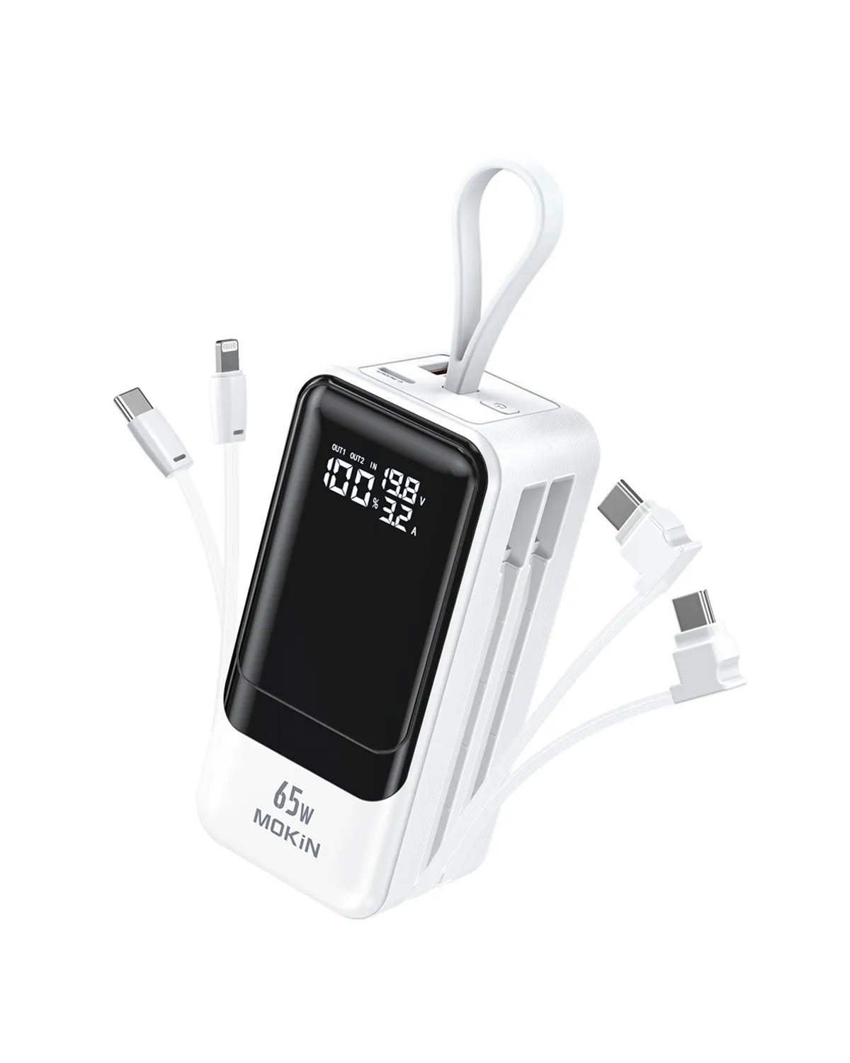 MOKiN 65W Portable Power Bank - 18400mAh, Laptop-Ready, Safe Charging