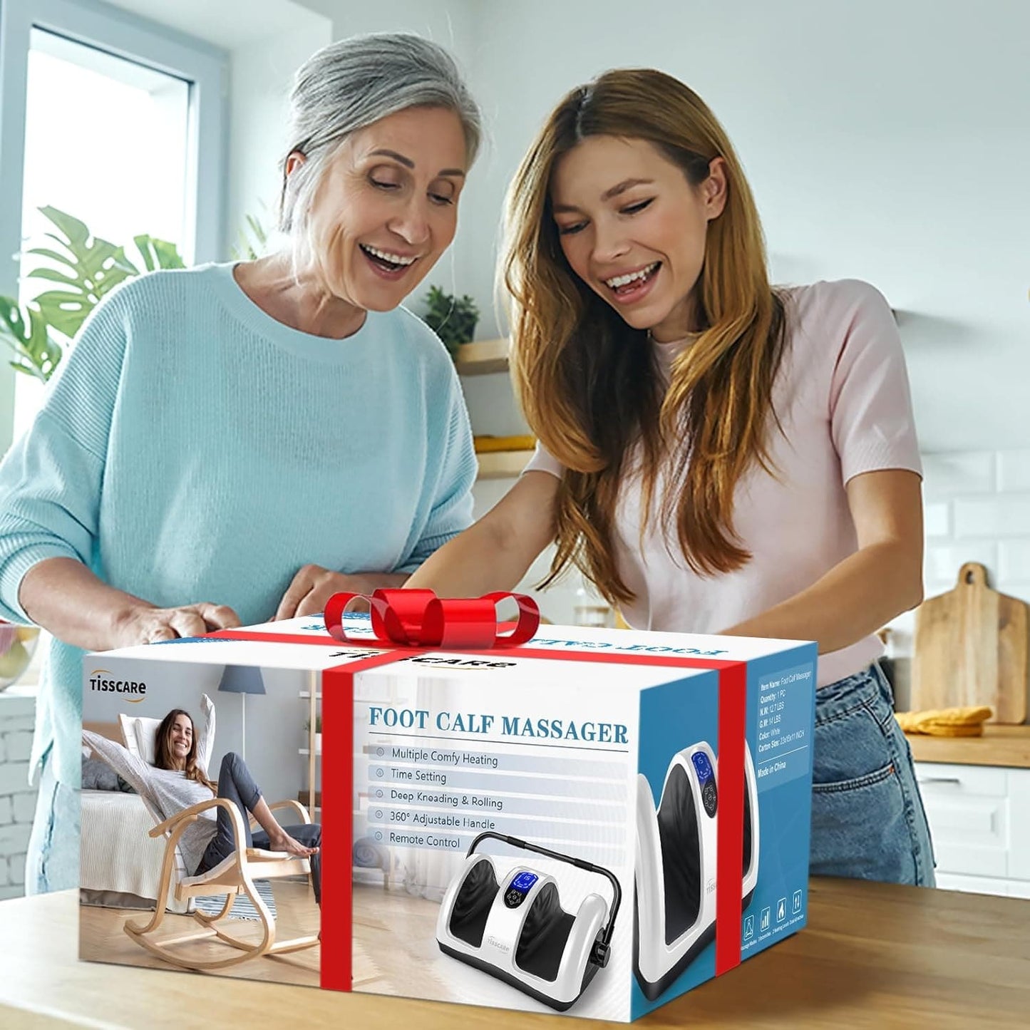Tisscare Shiatsu Foot Massager with Deep Kneading Heat Therapy