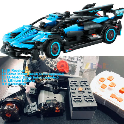 Funciones de potencia para LEGO Bugatti Bolide Agile Blue #42162 RC