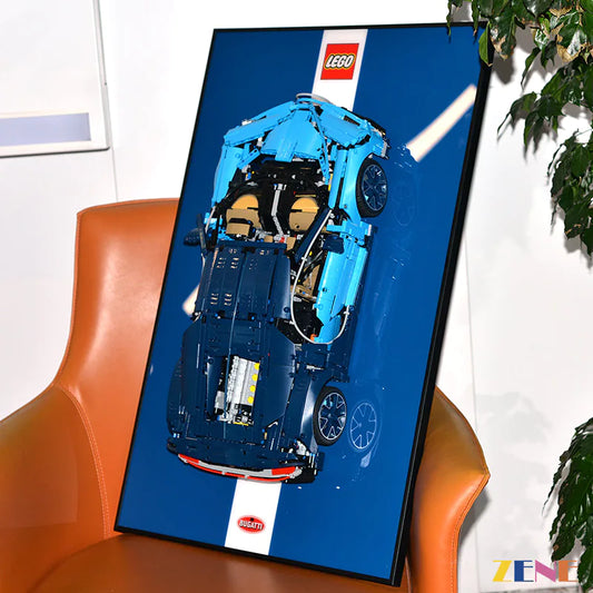 Tablero de exhibición de marcos de fotos Technics para autos LEGO 