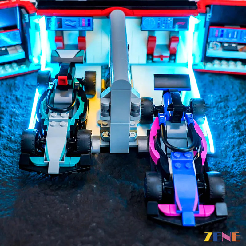 Kit de iluminación para el garaje LEGO City F1 Mercedes-AMG Alpine Cars n.° 60444