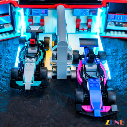 Kit de iluminación para el garaje LEGO City F1 Mercedes-AMG Alpine Cars n.° 60444