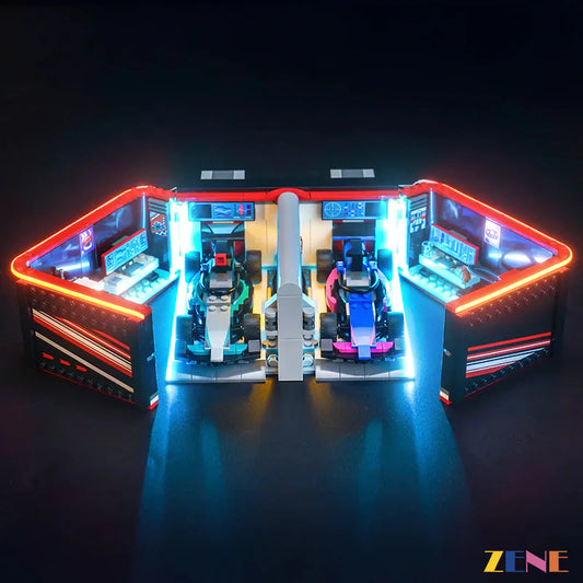 Kit de iluminación para el garaje LEGO City F1 Mercedes-AMG Alpine Cars n.° 60444