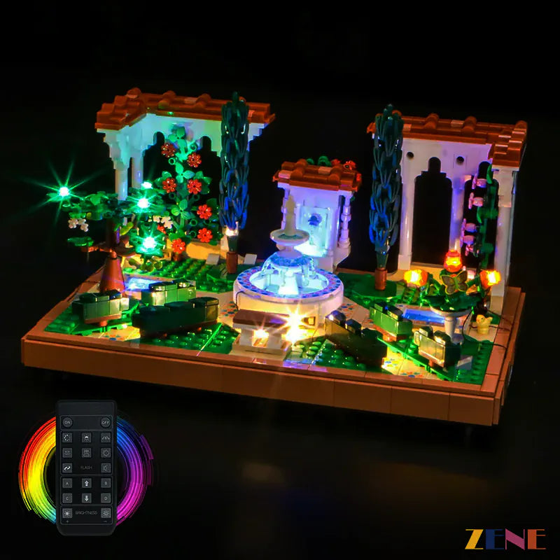 Kit de iluminación para LEGO Fountain Garden n.° 10359