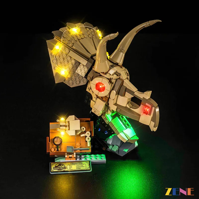 Kit de iluminación para LEGO Jurassic World: Fósiles de dinosaurio: Cráneo de triceratops n.° 76969