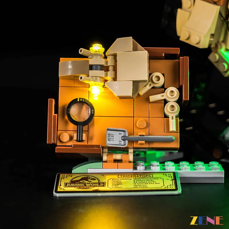 Kit de iluminación para LEGO Jurassic World: Fósiles de dinosaurio: Cráneo de triceratops n.° 76969