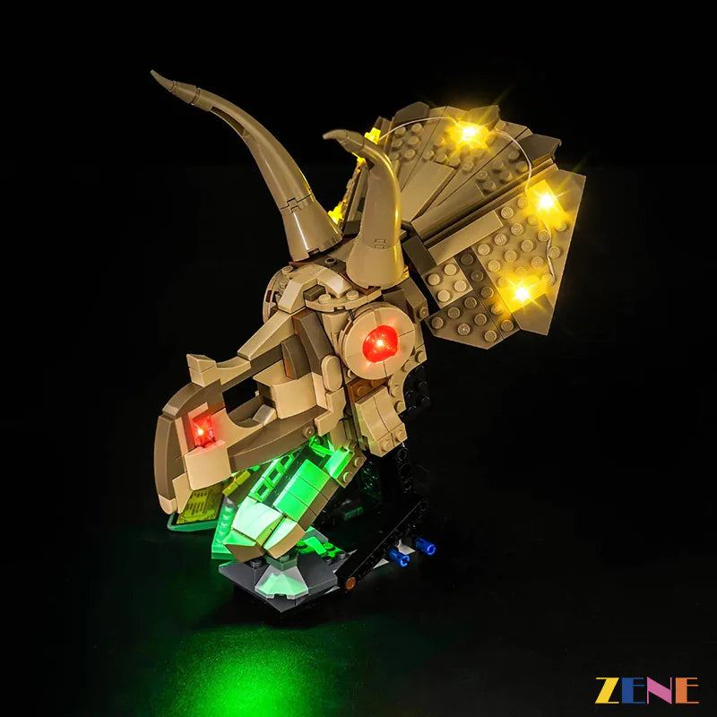 Kit de iluminación para LEGO Jurassic World: Fósiles de dinosaurio: Cráneo de triceratops n.° 76969