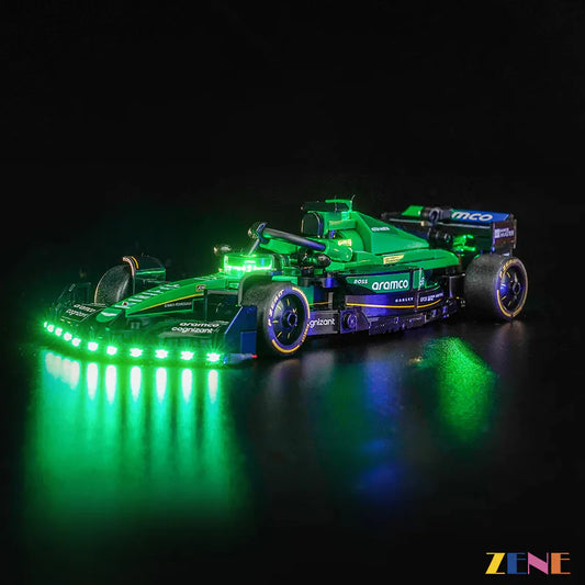 Kit de iluminación para el coche de carreras LEGO Aston Martin Aramco F1 AMR24 77245 