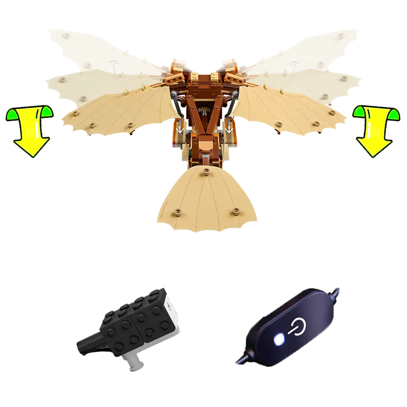 Kit motorizado para la máquina voladora LEGO de Leonardo da Vinci n.° 10363 (Power Functions)